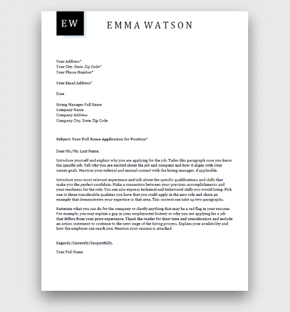 40242 cover letter template download