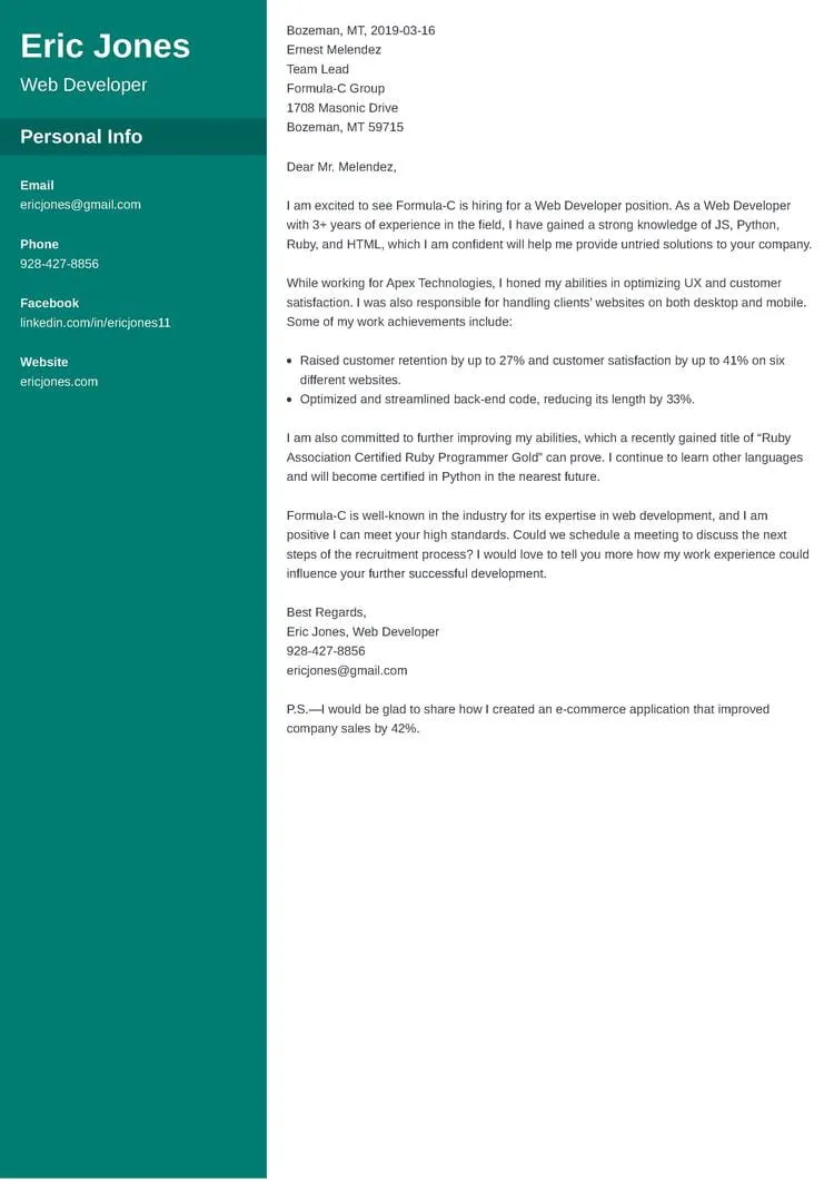 40251 tailoring cover letter