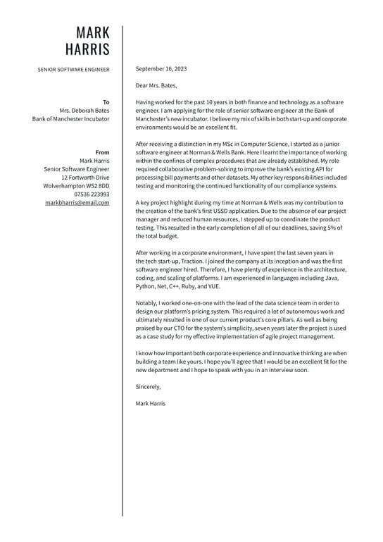 40255 entry level cover letter