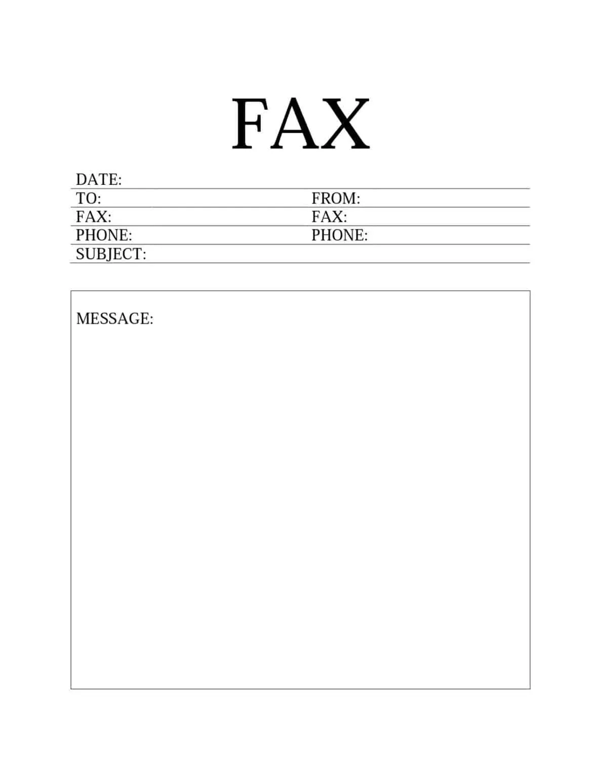 40256 fax cover letter components