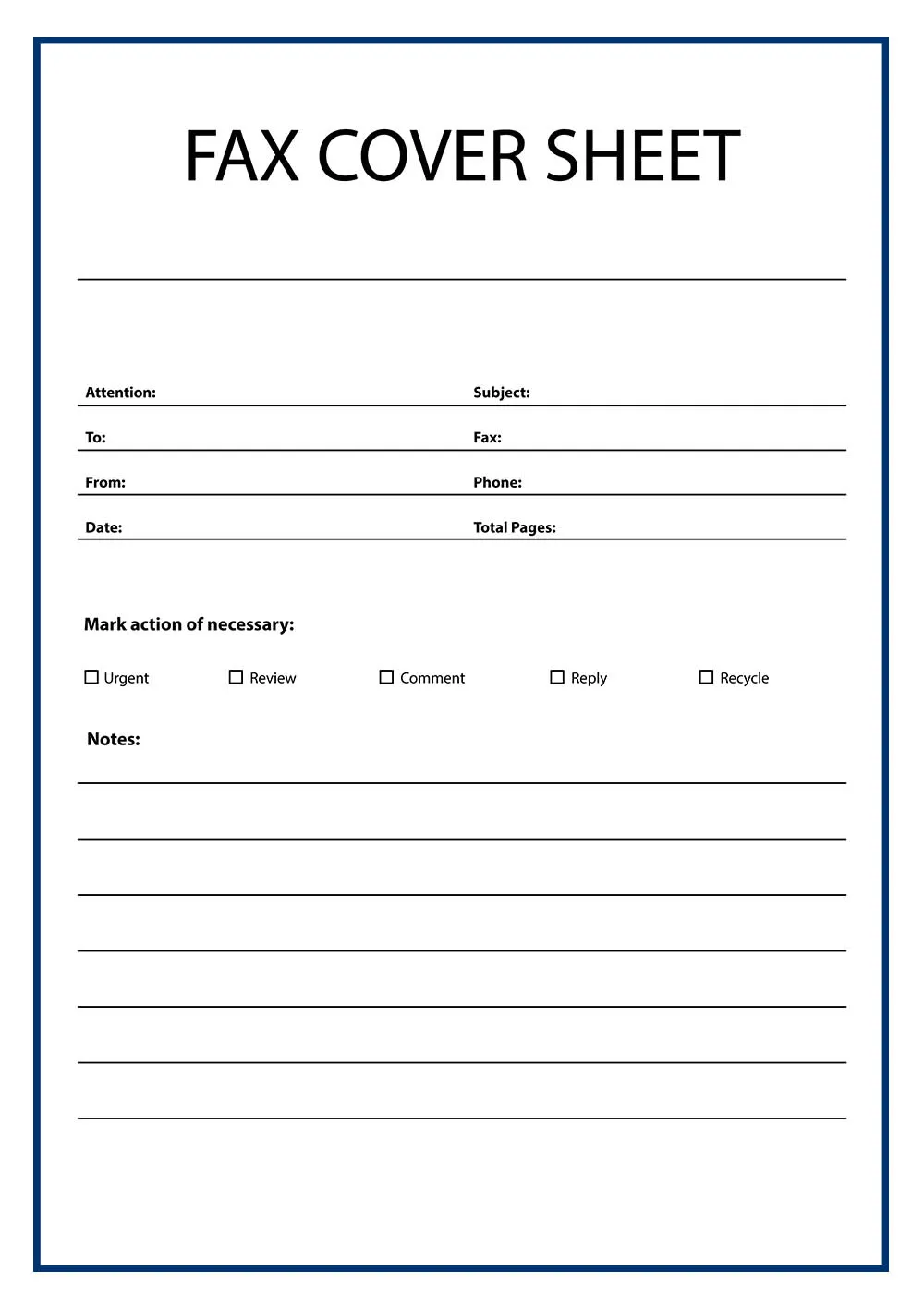 40256 fax cover letter purpose