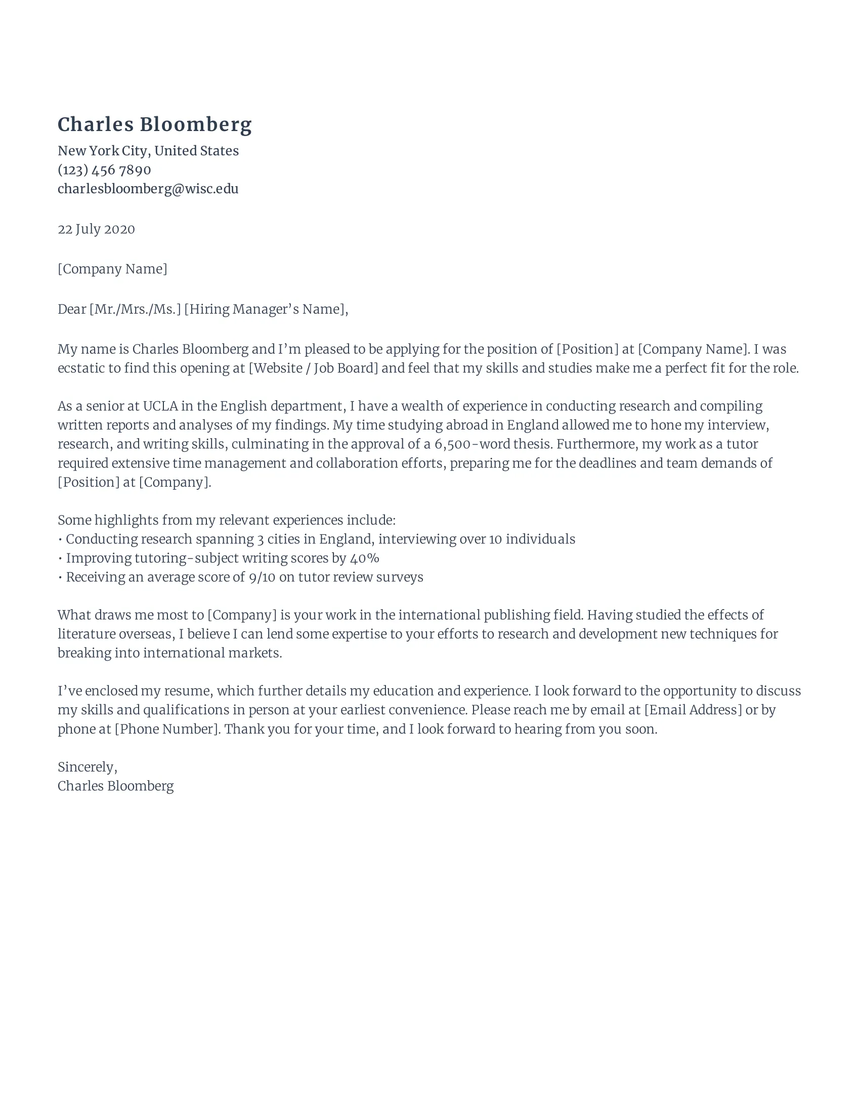 40257 achievements cover letter