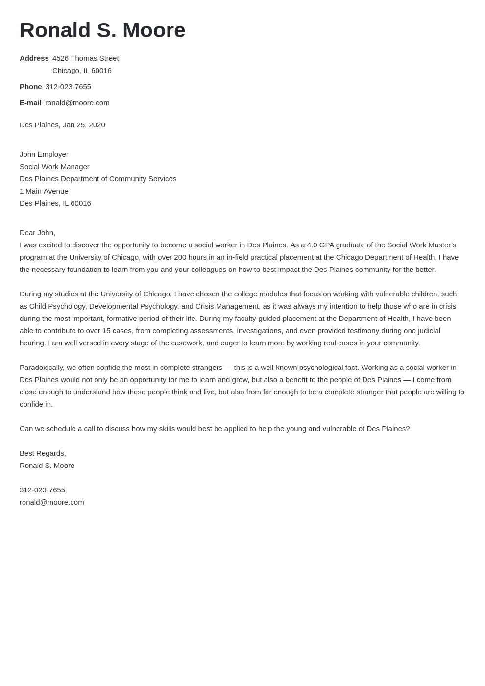 40259 cover letter formatting