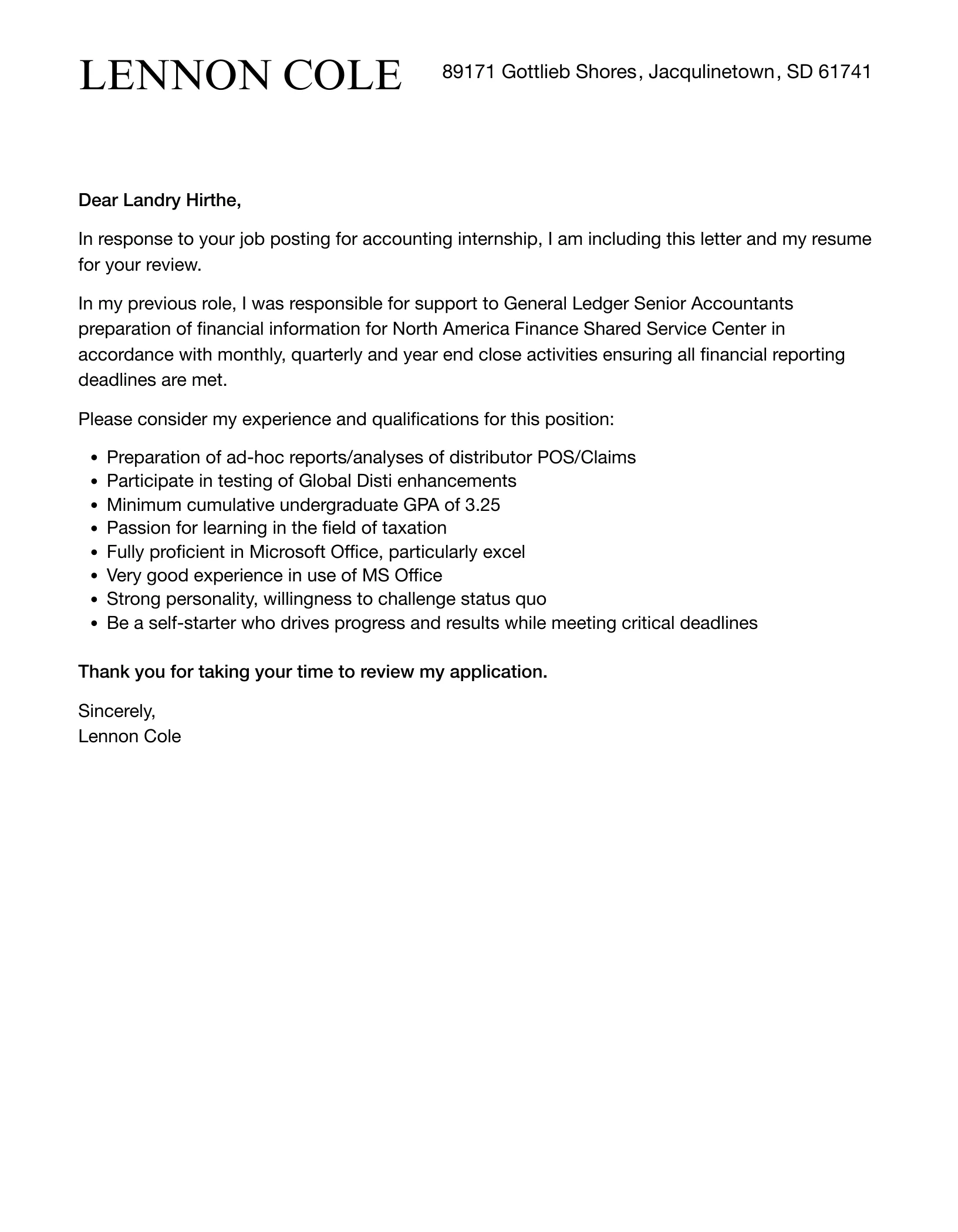40262 accounting cover letter tips 6