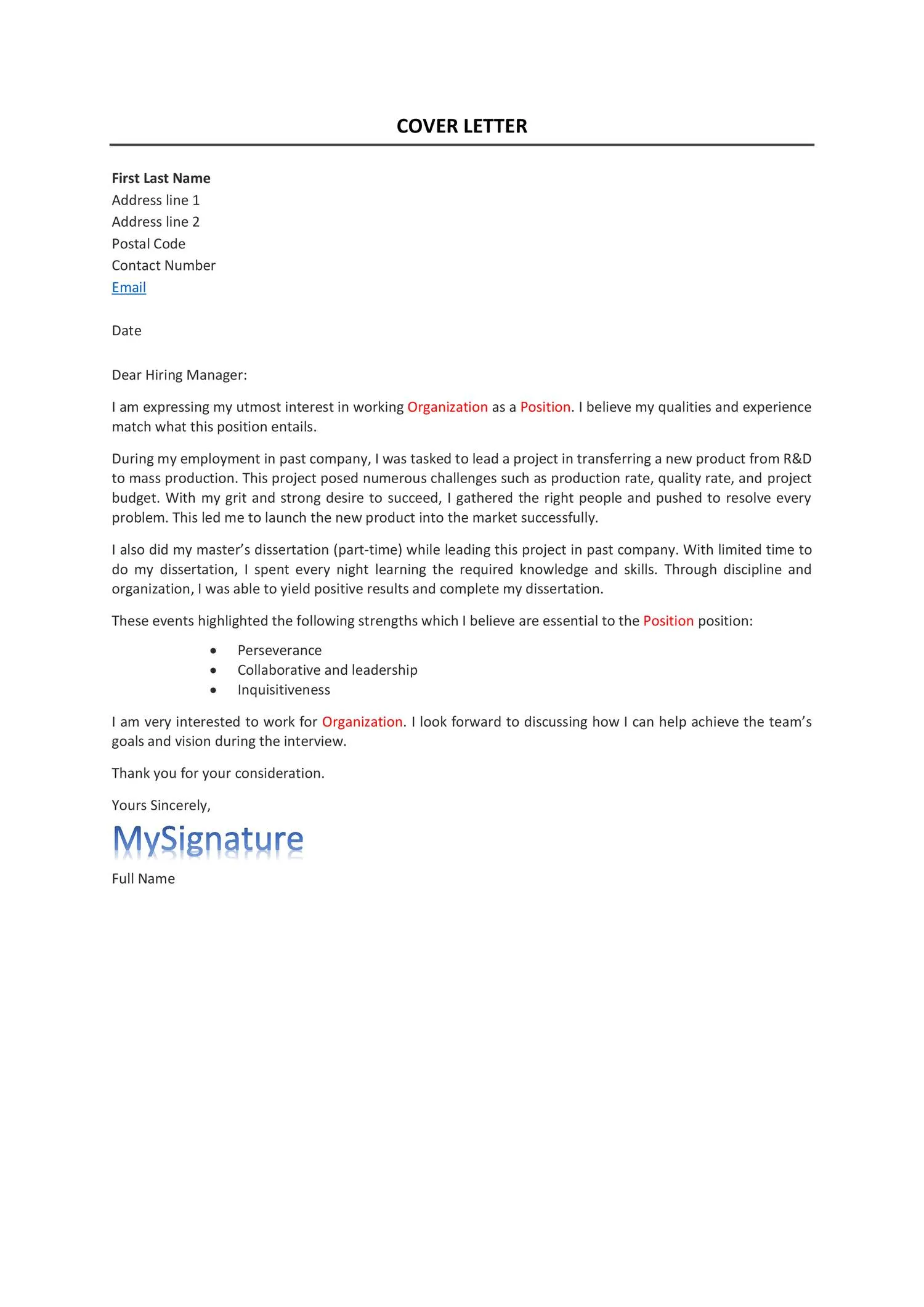 40268 cover letter skills