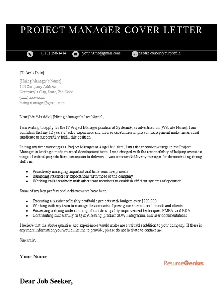 40271 cover letter project manager 1