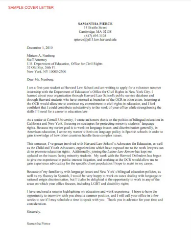 40301 brief cover letter examples