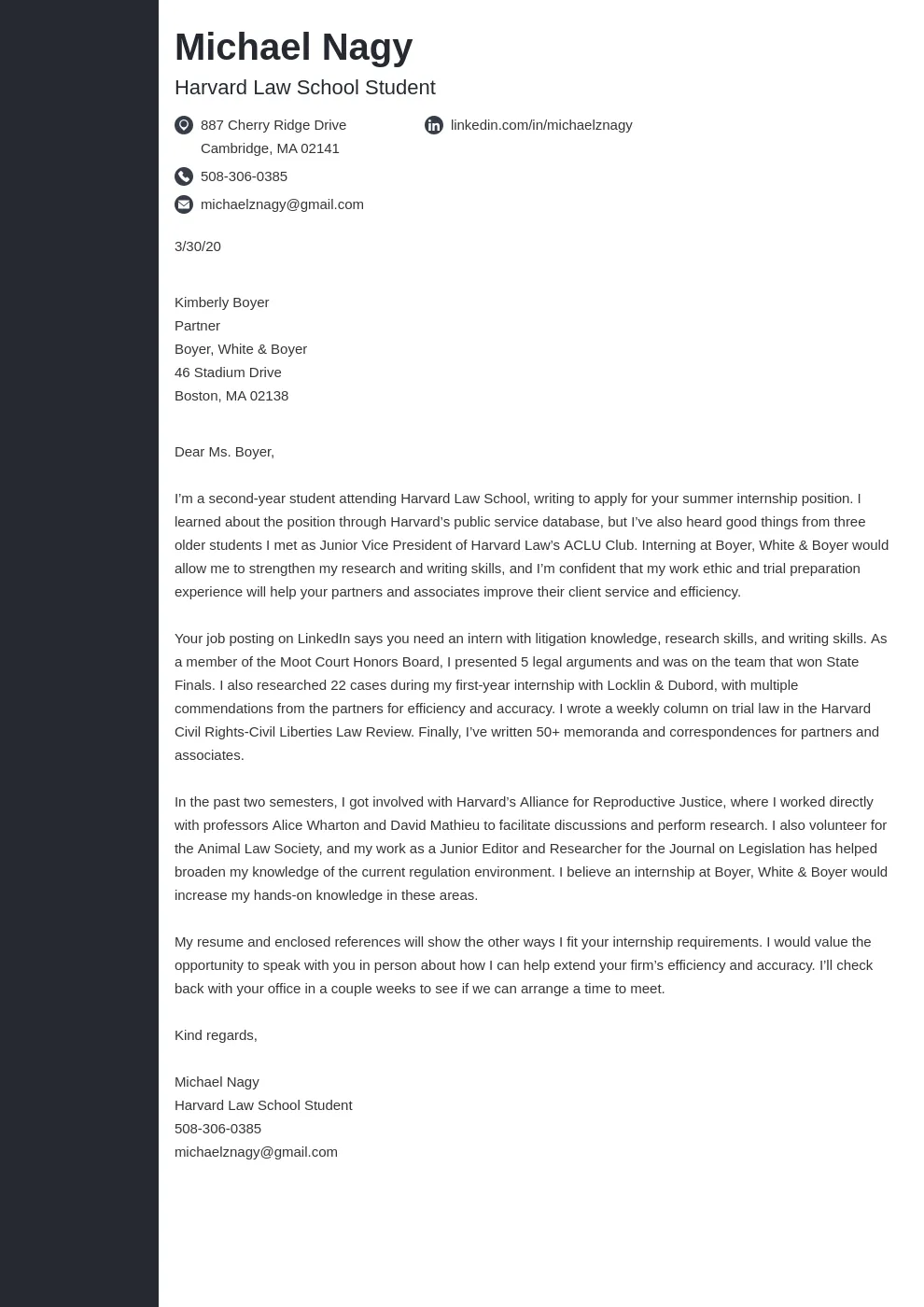 40304 cover letter example