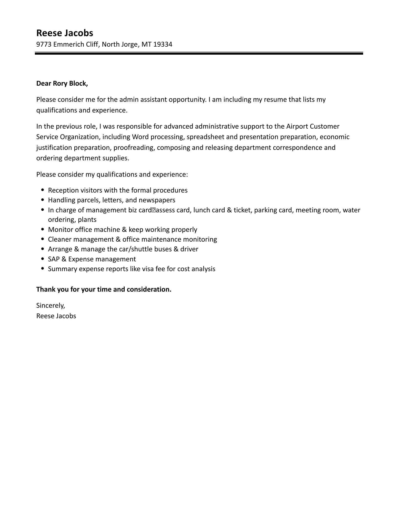 40309 admin assistant cover letter example 3