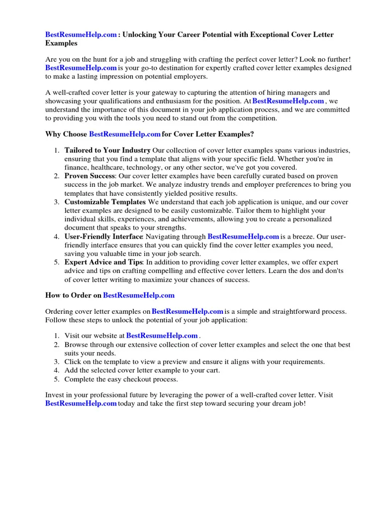40317 cover letter importance