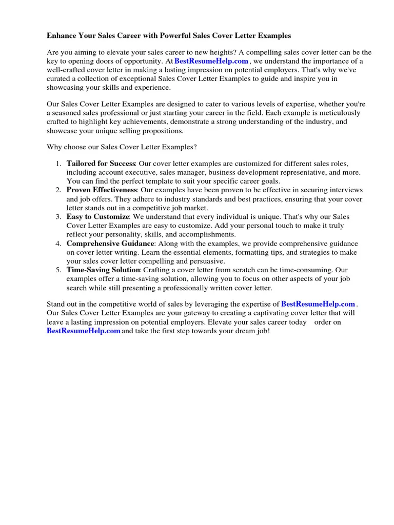 40322 cover letter sales guide