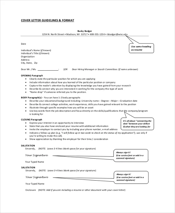 40327 cover letter quantify achievements