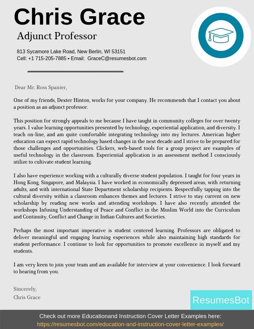 40332 cover letter tips