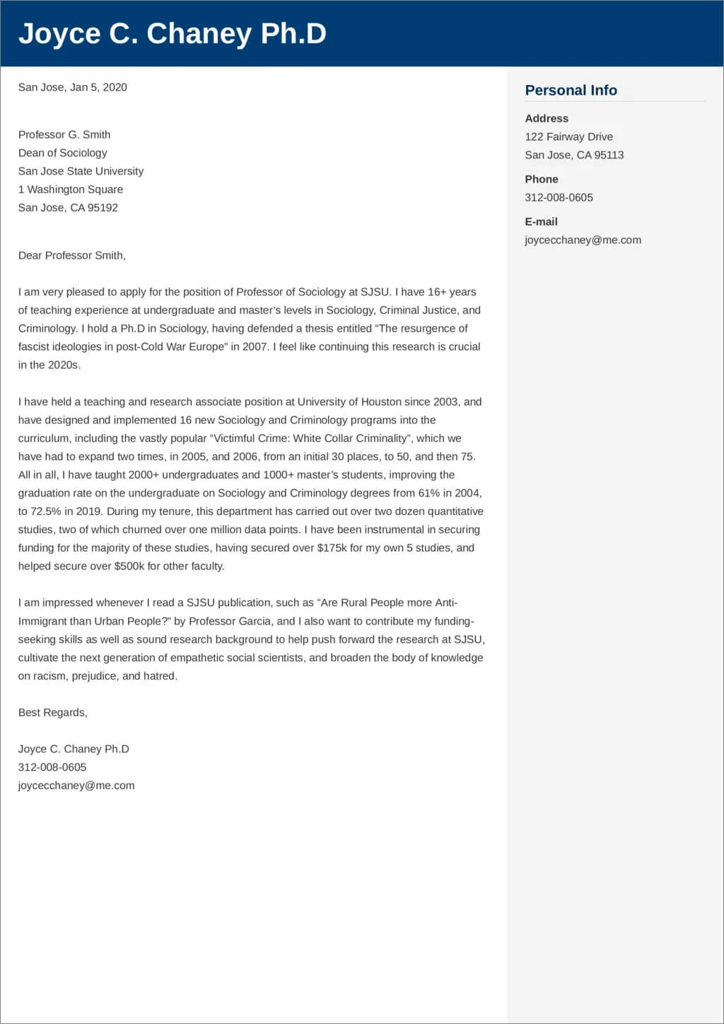40333 cover letter structure