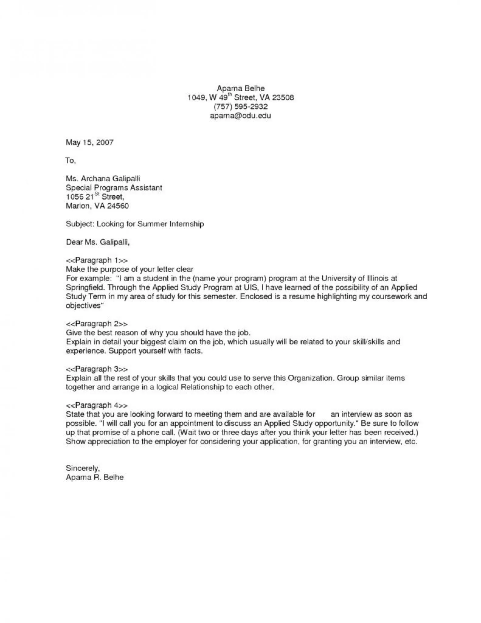 40345 accomplishment focused cover letter