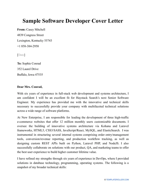40346 cover letter formatting and design