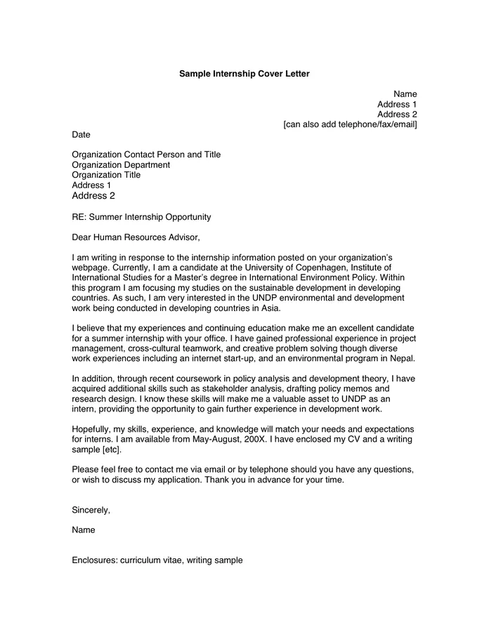40351 internship cover letter tips header