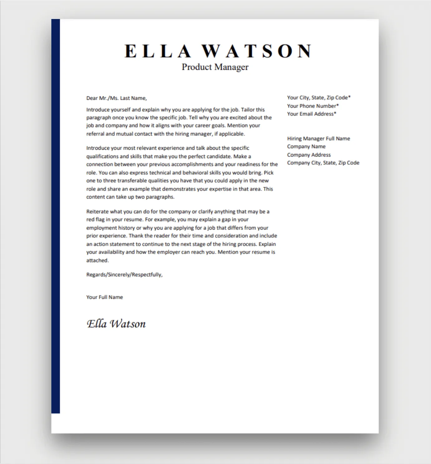 40353 cover letter writing
