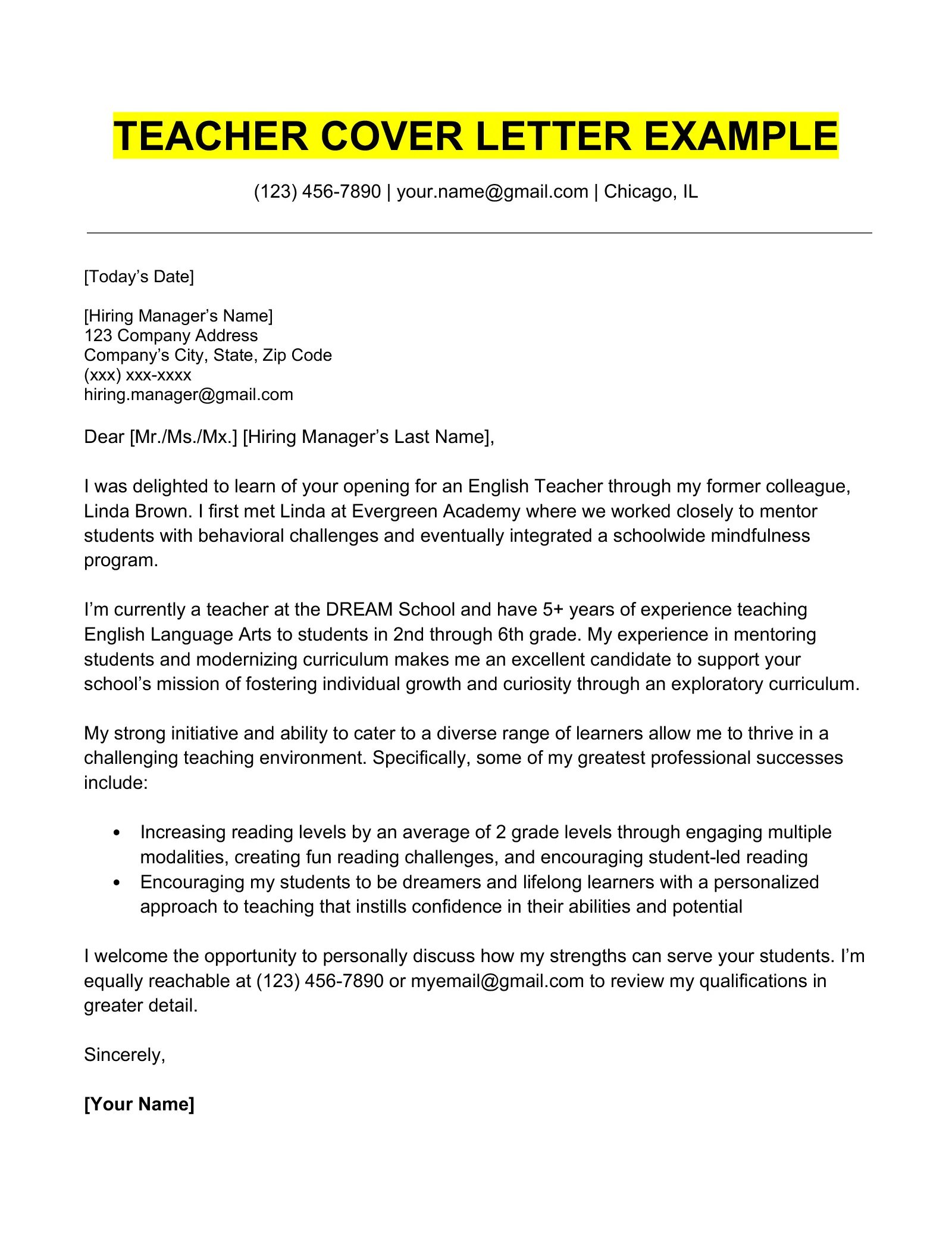 40358 cover letter writing