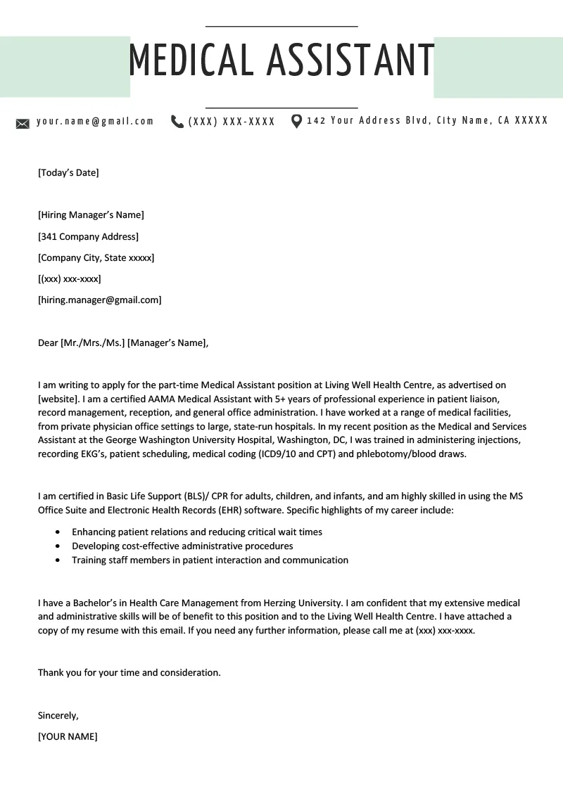 40359 medical office assistant experience