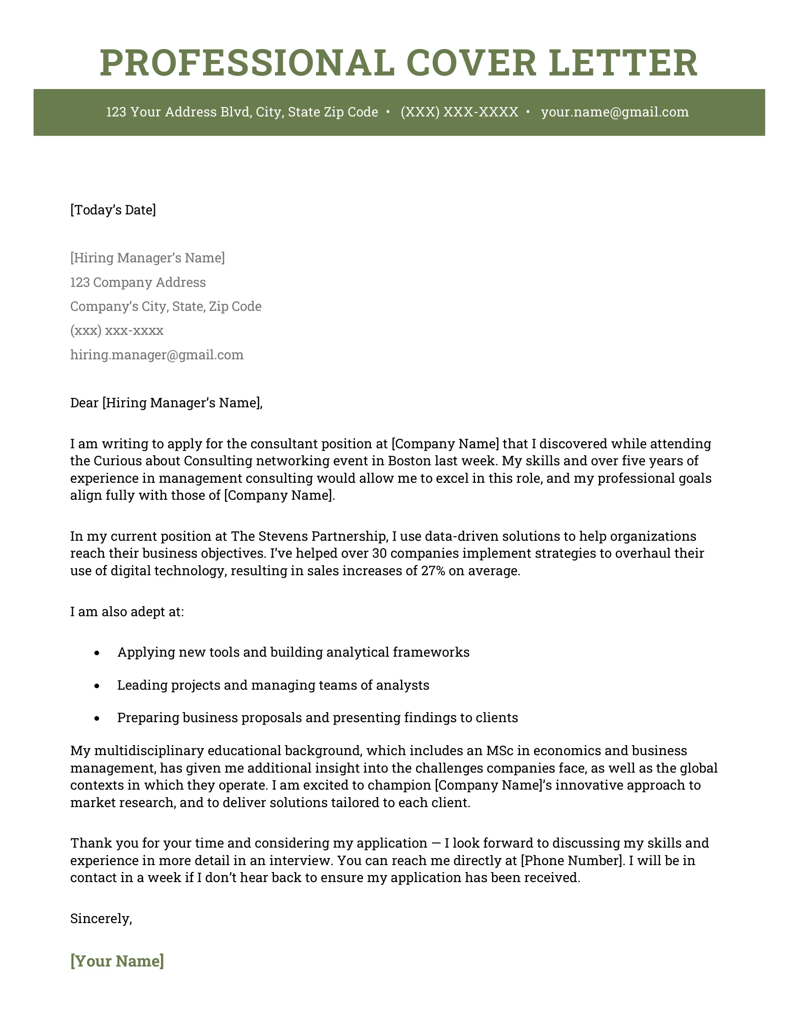 40361 tailoring cover letter
