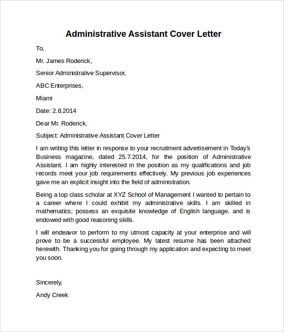 40363 admin assistant cover letter 2