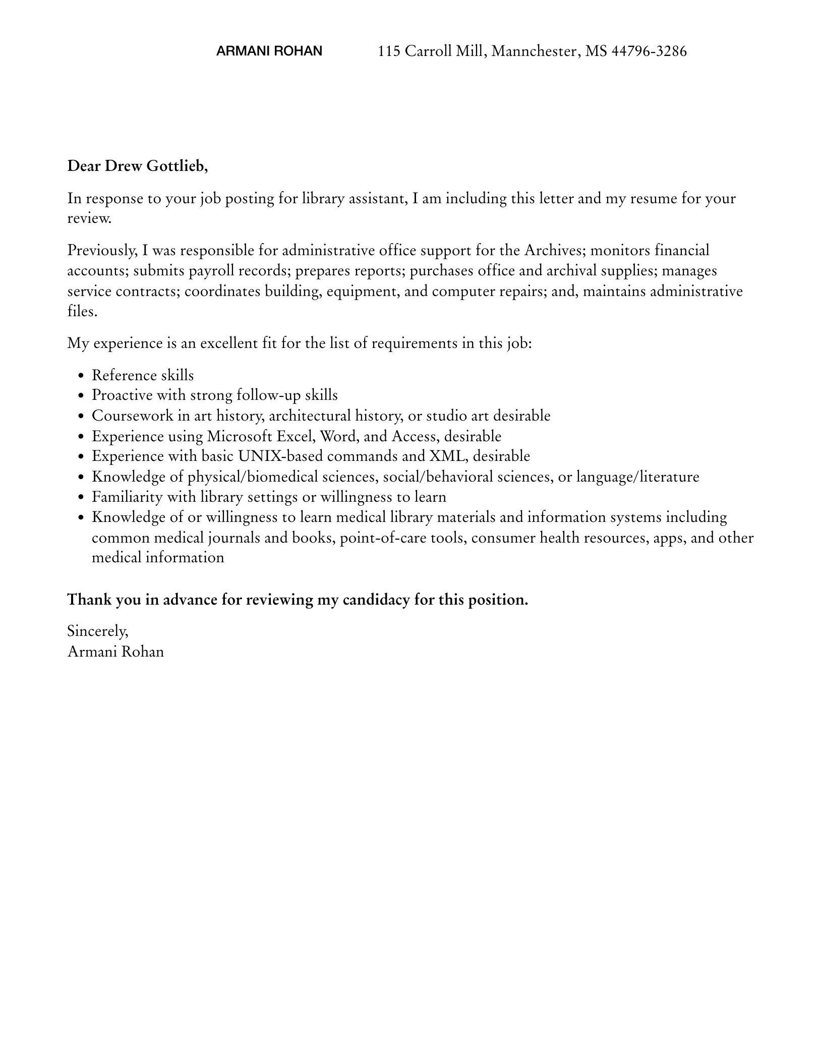 40366 cover letter structure