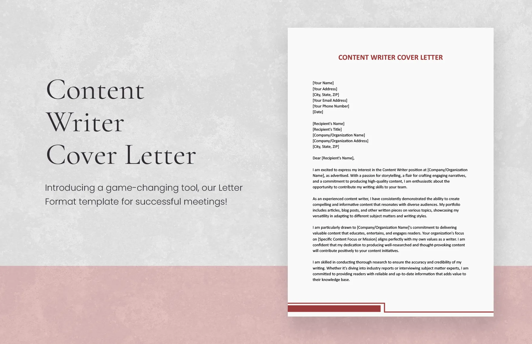 40401 formatting cover letter