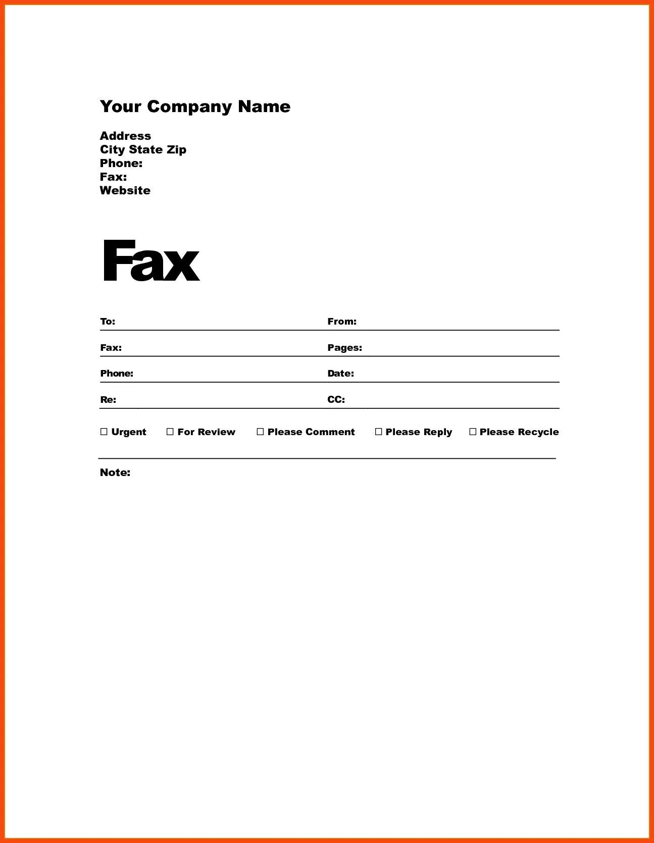 40402 fax cover letter elements