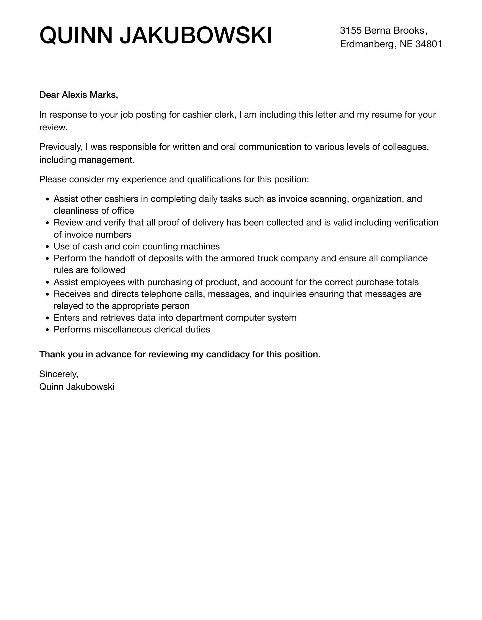 40404 salutation cover letter