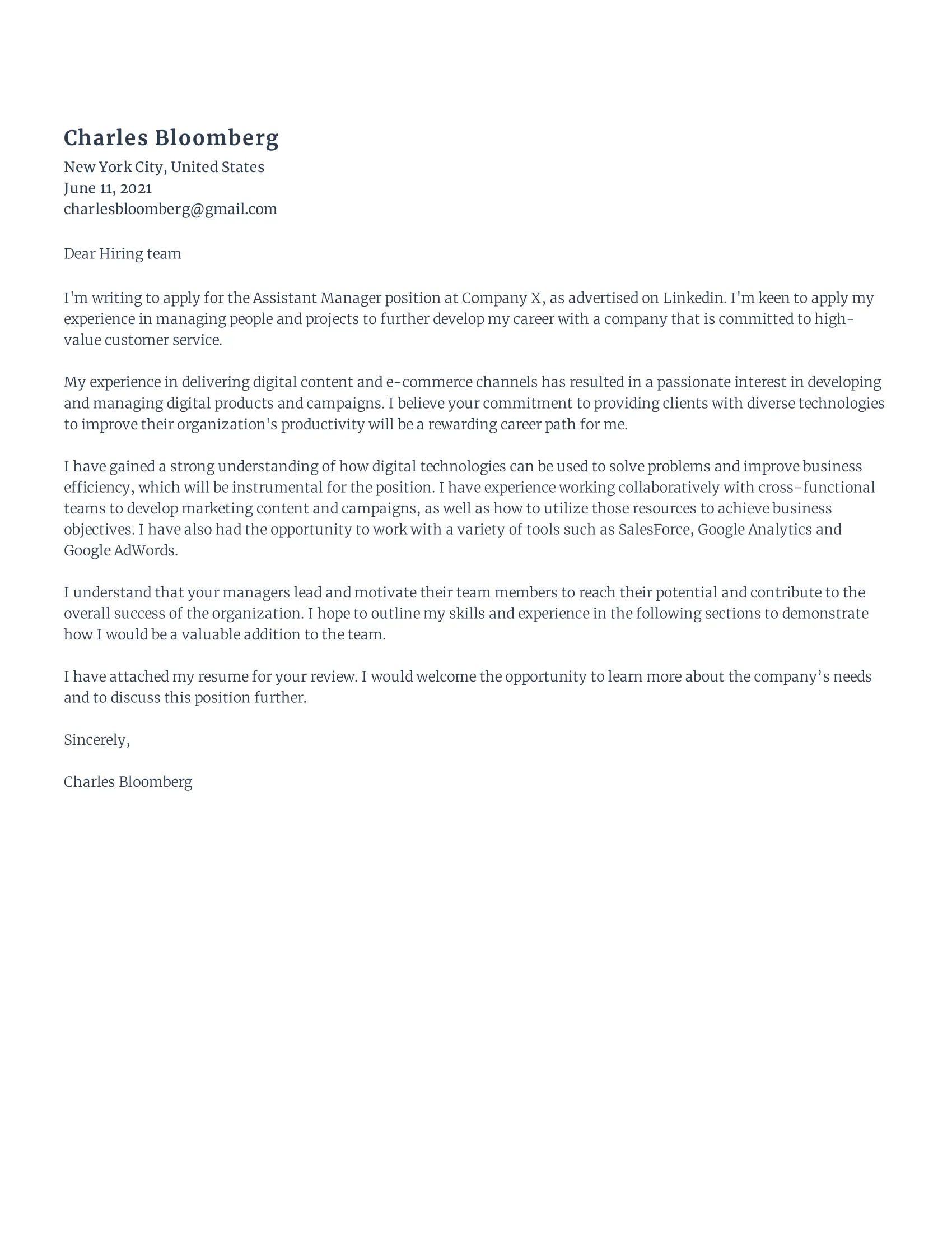 40408 cover letter formatting