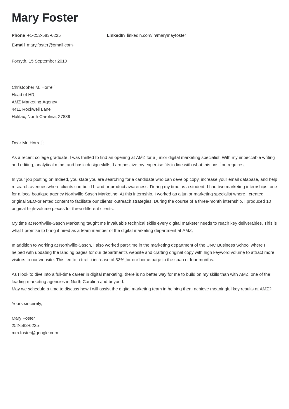 40411 digital marketing experience