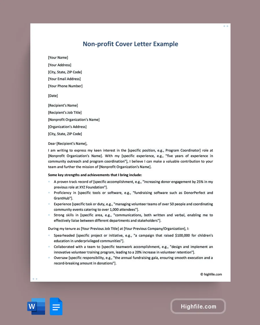 40413 nonprofit cover letter examples
