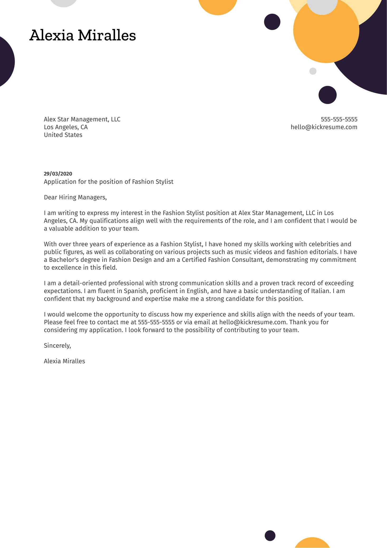40419 cover letter style 7