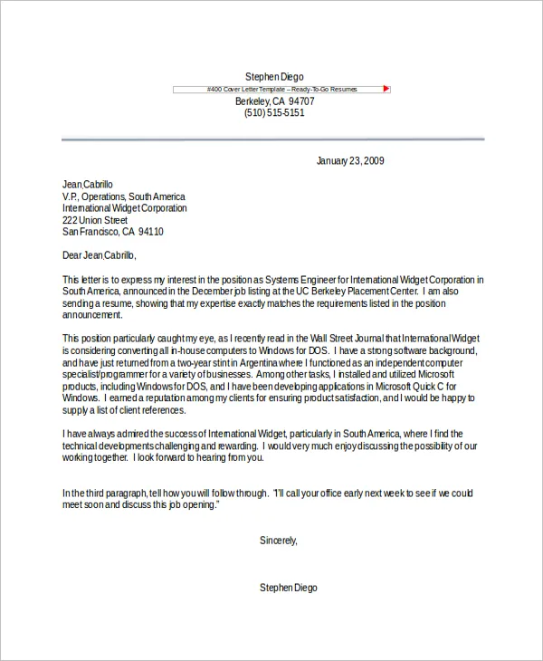 40421 cover letter example