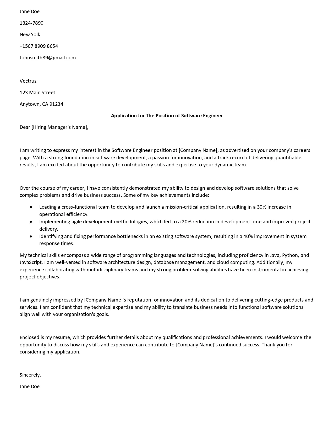 40425 cover letter heading