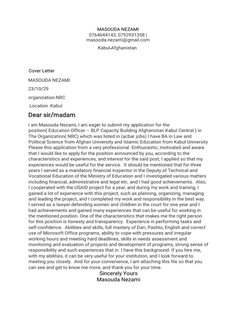 40427 cover letter m&a 4