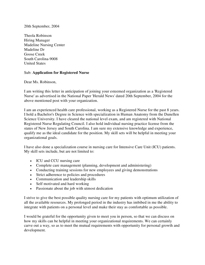 40440 rn cover letter certification