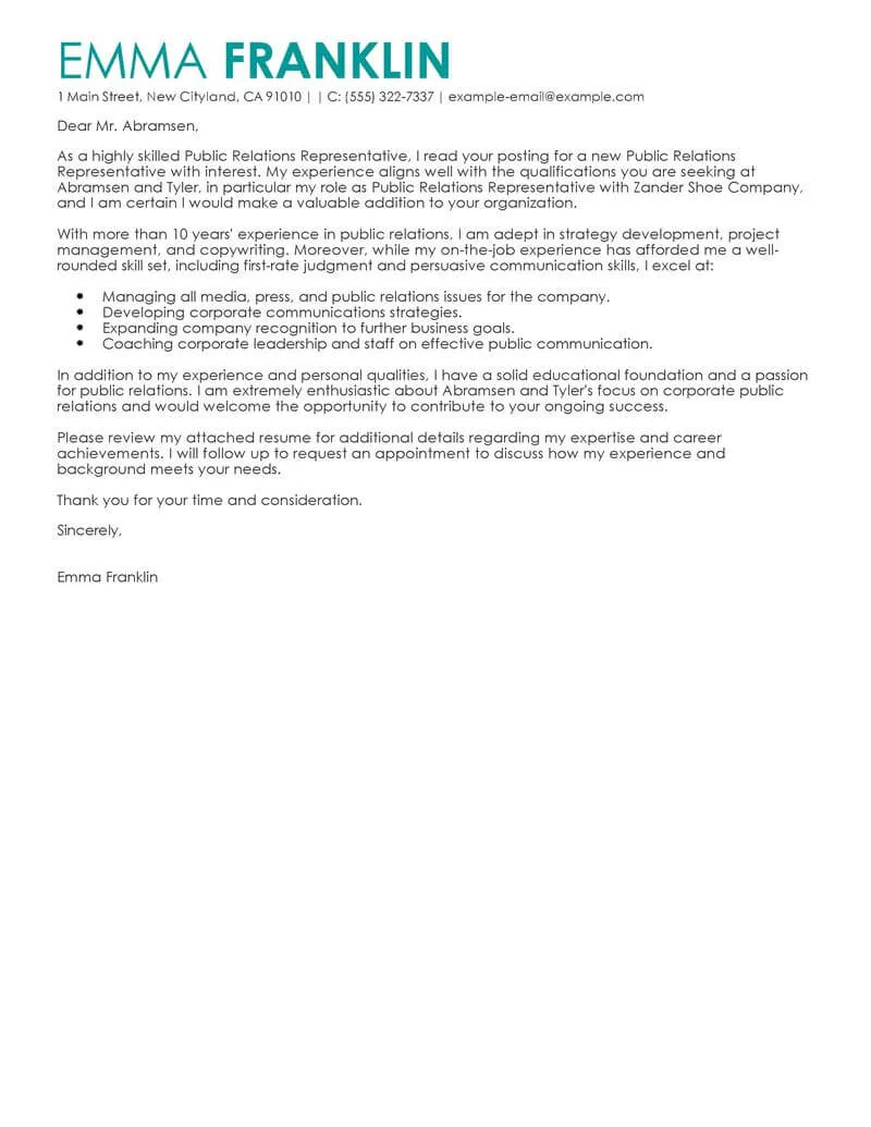 40452 cover letter purpose