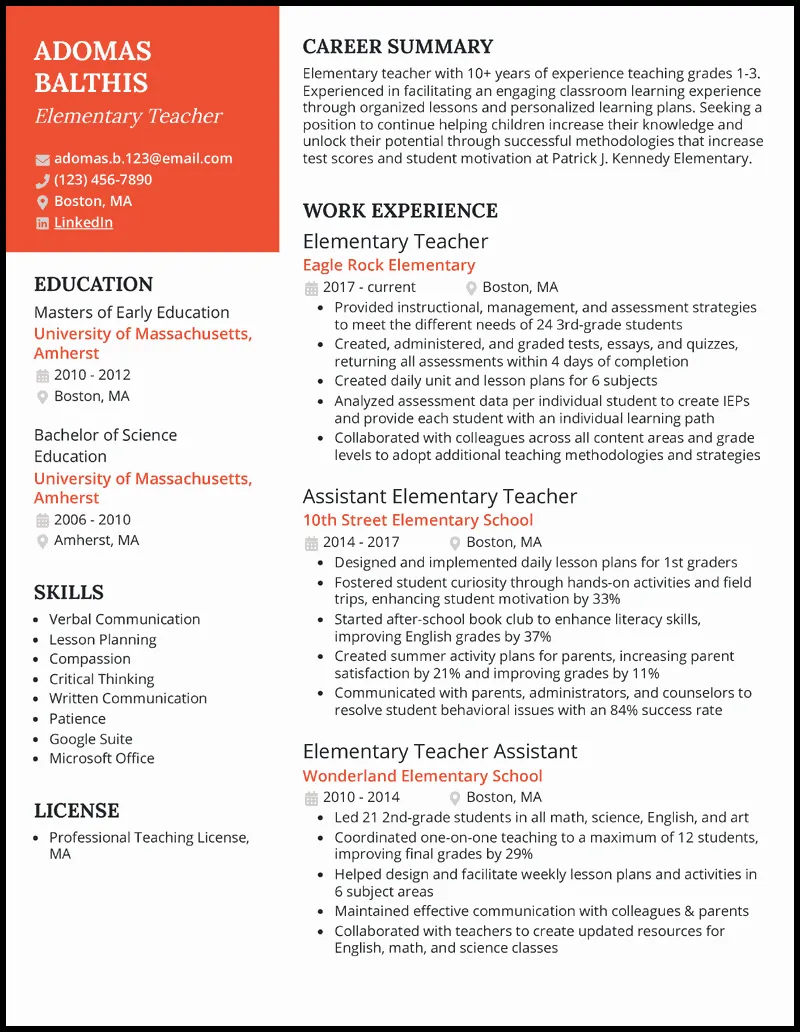 40456 high school teacher cover letter