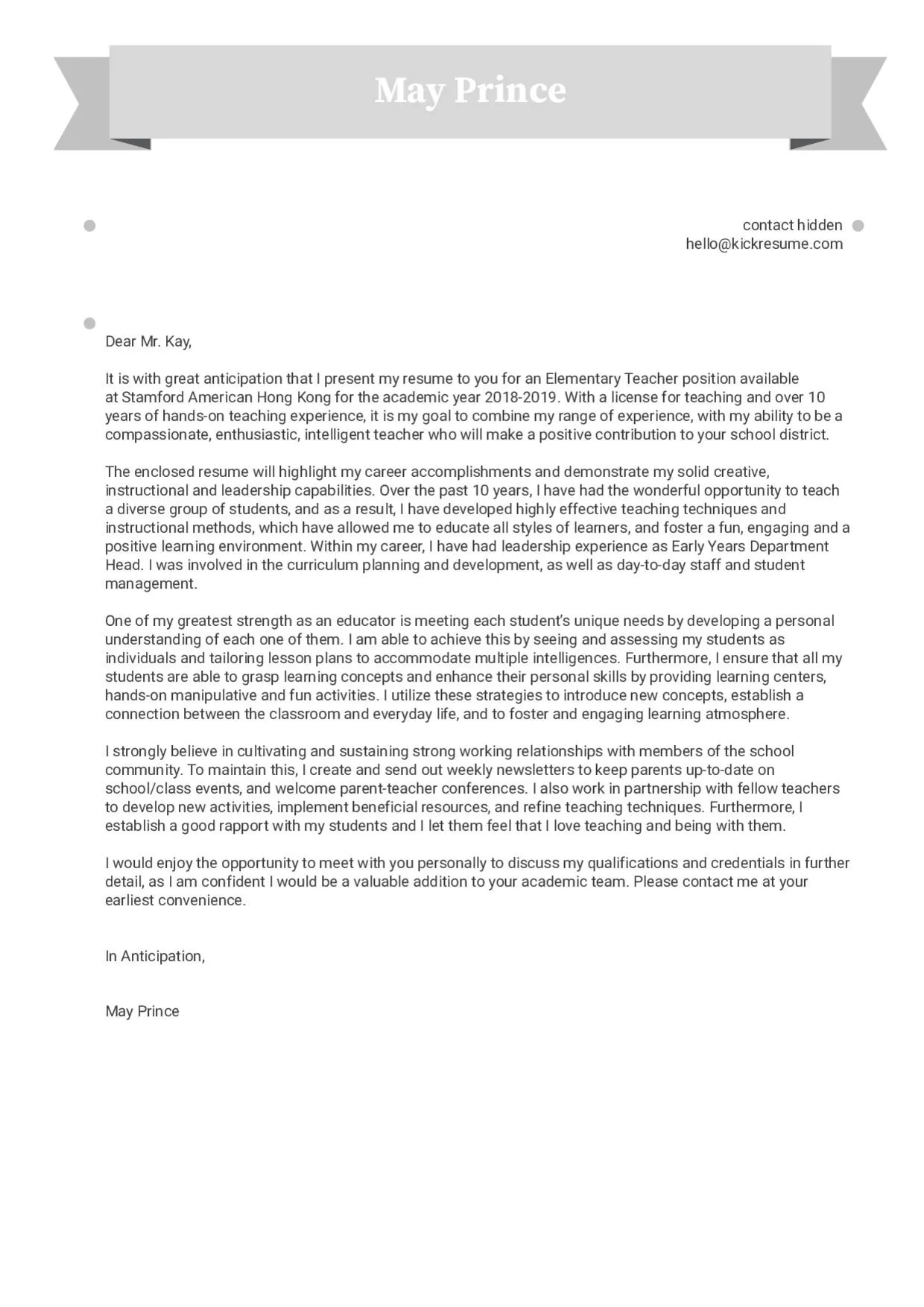 40456 special education teacher cover letter