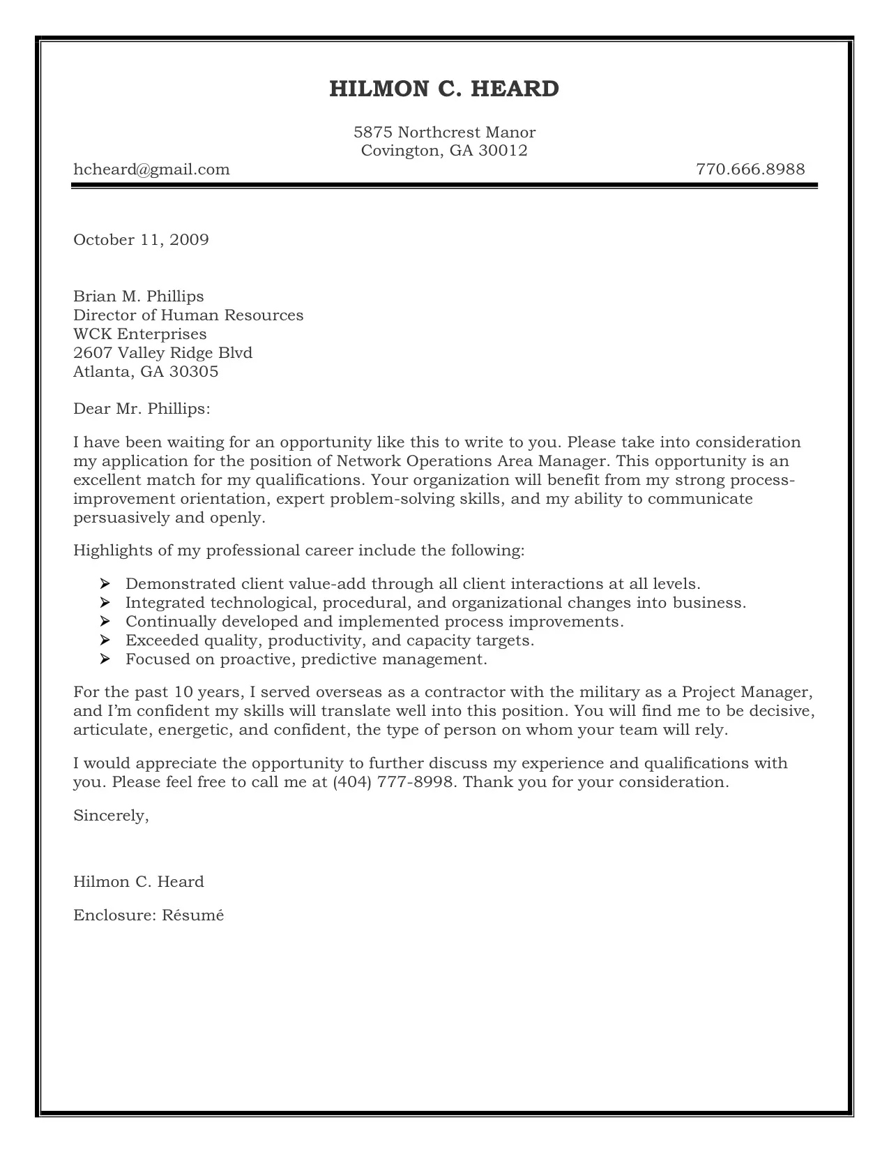 40457 cover letter components