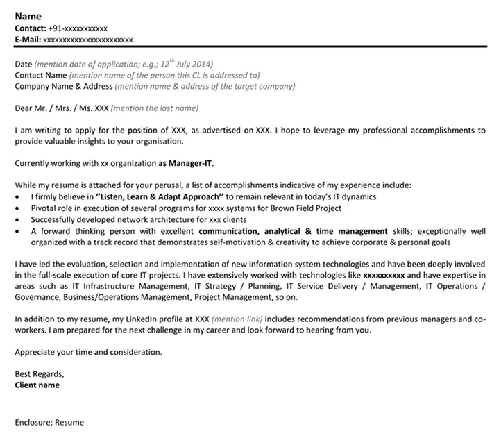 40461 cover letter achievements