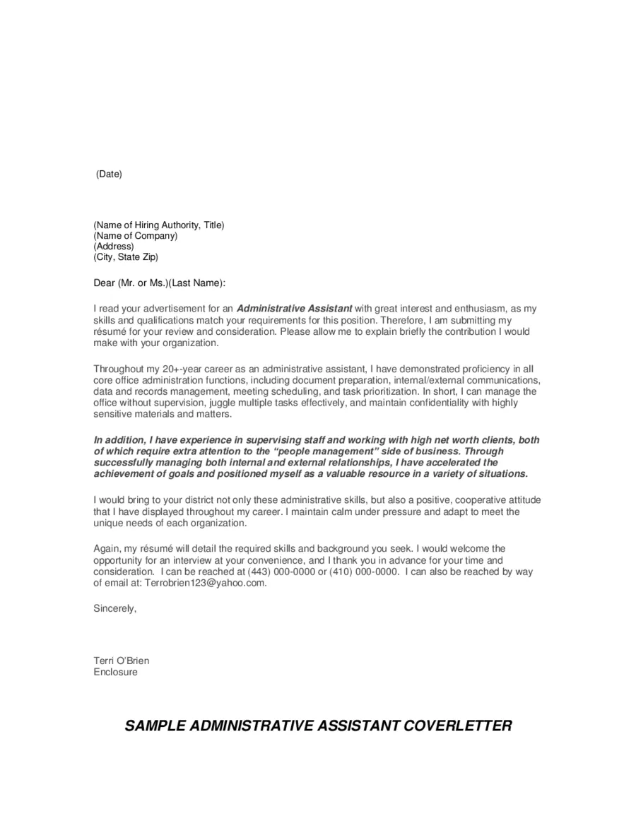 40462 office assistant skills experience