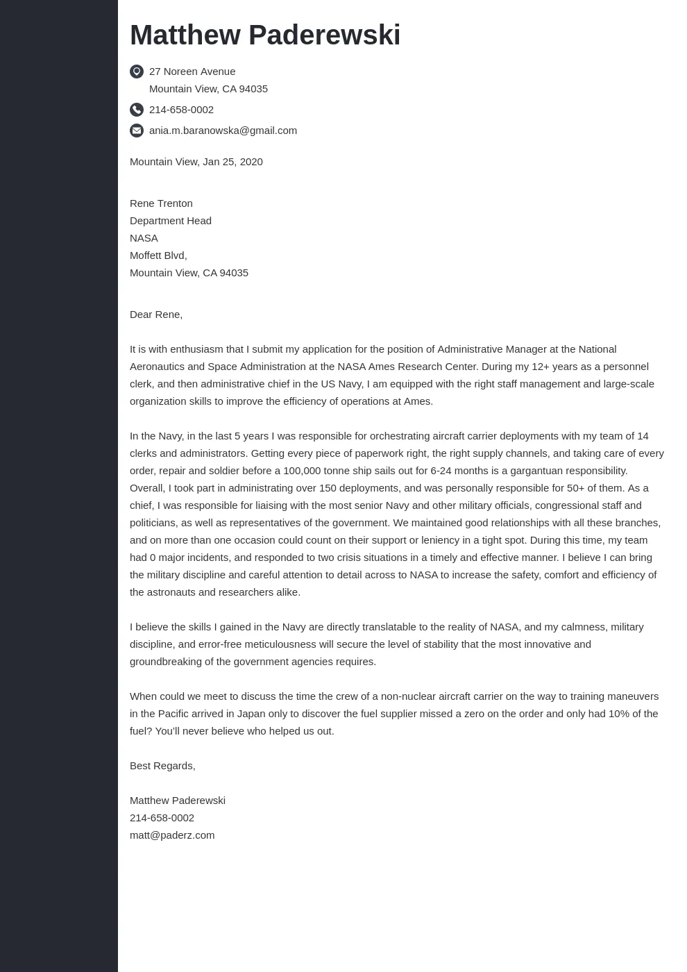 40472 federal job cover letter achievements