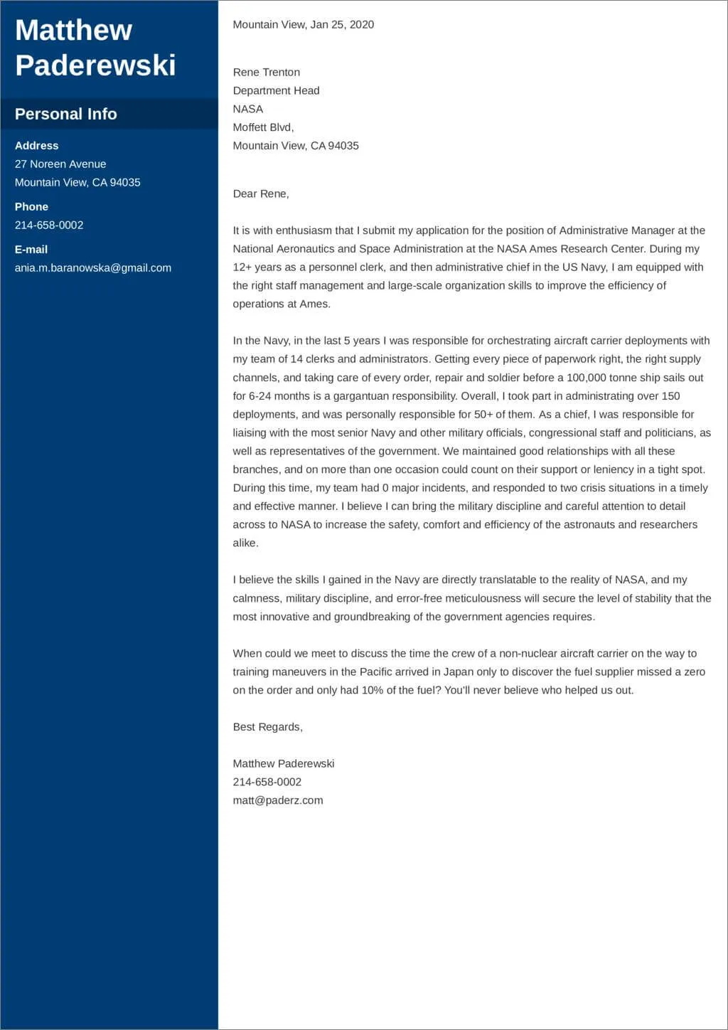 40472 federal job cover letter components
