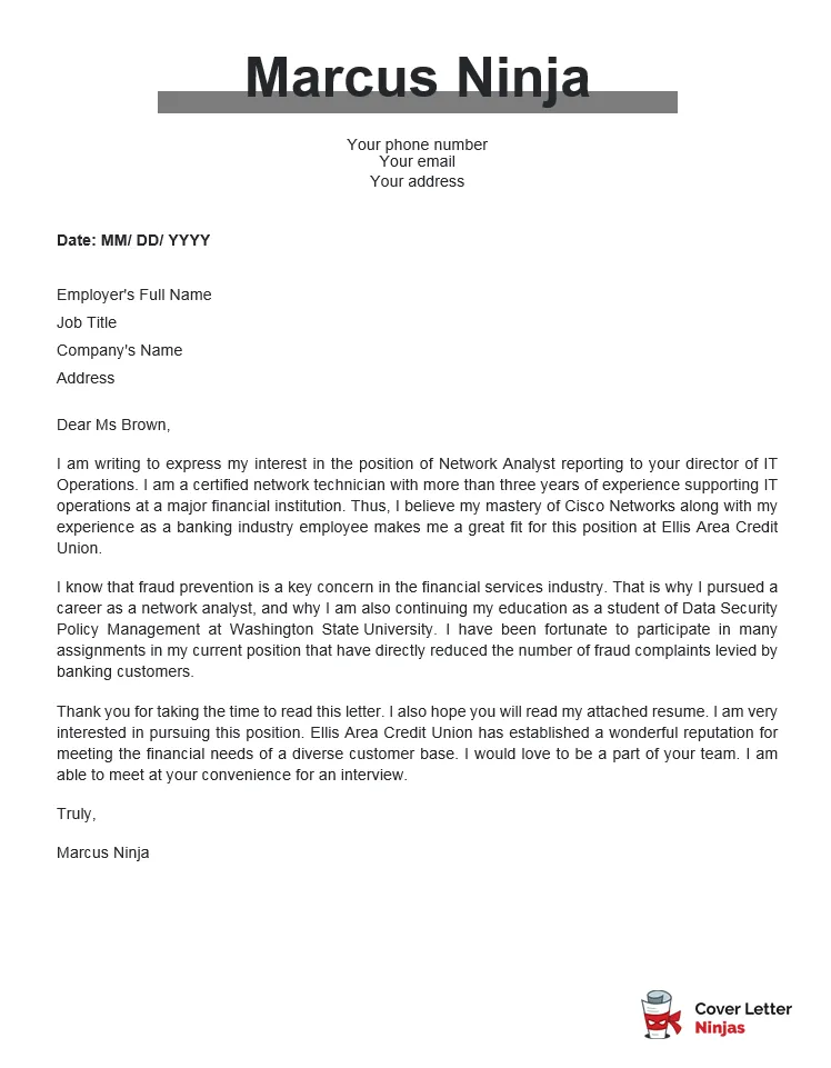40475 cover letter skills