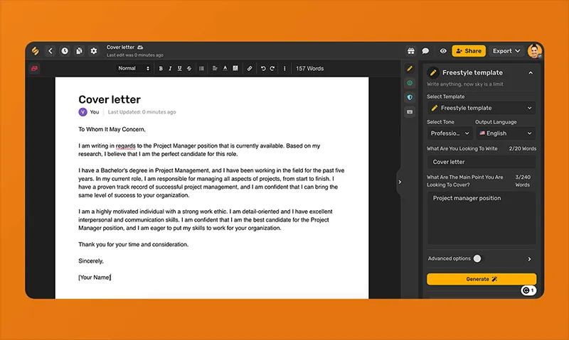 40478 customizing cover letter