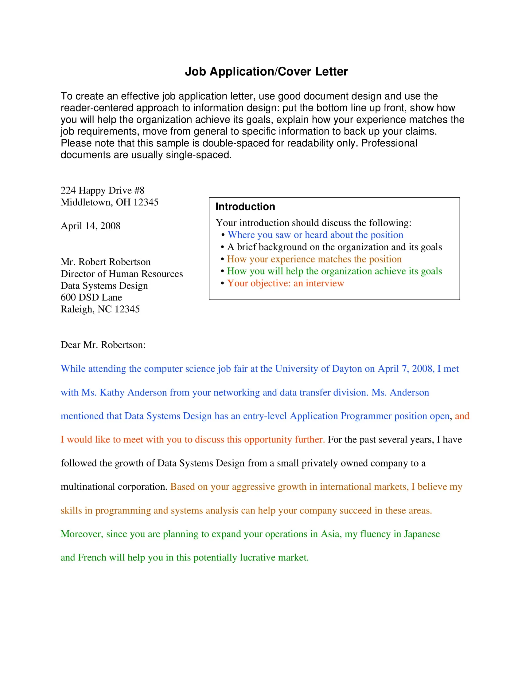 40488 network admin cover letter