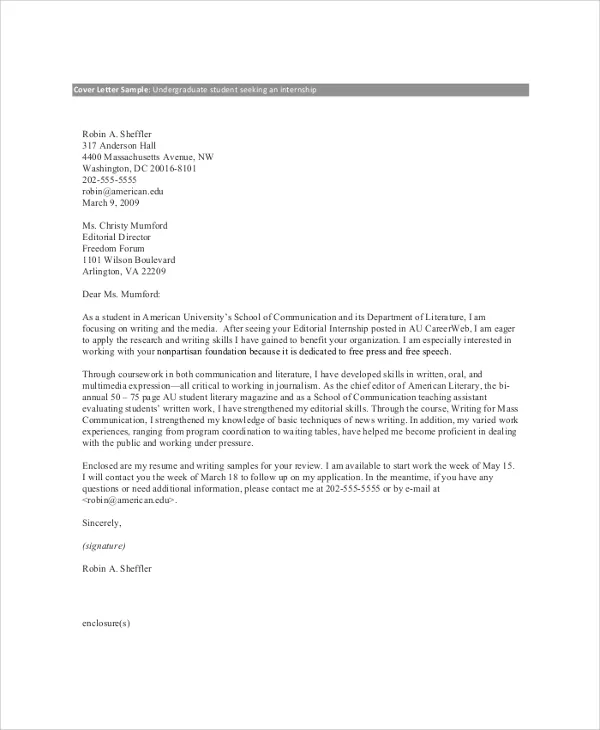 40496 cover letter structure